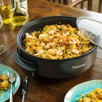 Електрически тиган Bestron Electric Party Pan XXL Multifunctional Frying Pan Diameter 40 cm, снимка 4 - Съдове за готвене - 38065946