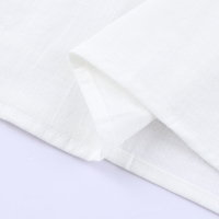 Дамска блуза в бяло с къс ръкав и бродерия с флорален мотив, 100% памук, снимка 9 - Тениски - 44741107