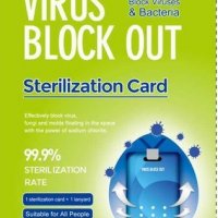 Стерилизационна карта Virus Block Out нова технология без вируси и микроби за възрастни, снимка 1 - Други - 33968422
