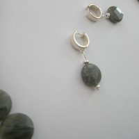 Комплект бижута от лабрадорит (полускъпоценен камък) и сребро, снимка 3 - Бижутерийни комплекти - 31841687