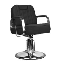 Бръснарски стол Rufo -черен/кафяв, снимка 1 - Бръснарски столове - 44639786