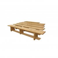 Гимнастическа шведска пейка - 160 x 25 x 30 см - Лакирана, снимка 2 - Други спортове - 35584655