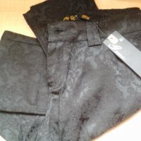 Черен дамски панталон с флорални мотиви, снимка 3 - Спортни екипи - 30622955
