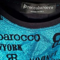 Италианска блузка с блясък ROCCOBAROCCO, снимка 4 - Тениски - 29452081