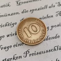 Монета - Германия - 10 пфенига | 1966г.; серия G, снимка 1 - Нумизматика и бонистика - 31440385