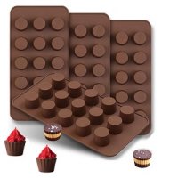 15 цилиндри релефни капсули мини кошнички силиконов молд форма за фондан шоколадови бонбони гипс , снимка 1 - Форми - 29049127