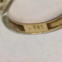 Дамски златен 585 пръстен с брилянт, снимка 9 - Пръстени - 30091654