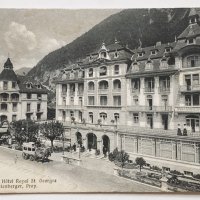 Стара черно-бяла картичка Женева 1909, снимка 1 - Филателия - 44354263