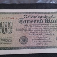 Колекционерска банкнота 1000 райх марки 1922година - 14610, снимка 5 - Нумизматика и бонистика - 29079174