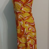 Изумително красива огнена рокля с хастар / малък размер, снимка 3 - Рокли - 35641503