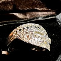 Златен пръстен ДИАМАНТИ Бяло злато 14 карата 585 zlaten prasten gold, снимка 6 - Пръстени - 44264846