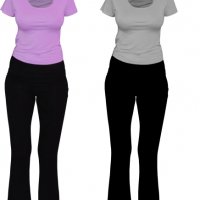 Дамски панталон и блуза комплект за спорт. Подходящи за тренировки по йога, пилатес, гимнастика. Мат, снимка 2 - Спортни екипи - 31781567