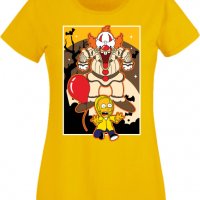 Дамска тениска The Simpsons Krusty The Clown Pennywise 01,Halloween,Хелоуин,Празник,Забавление,, снимка 9 - Тениски - 38149711