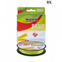 Плетено влакно за риболов - WIZARD TEFLON BRAID YELLOW, снимка 1 - Такъми - 32137758