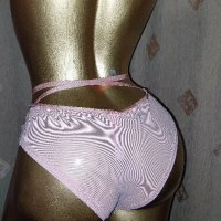 hunkemoller XL Еластична, прозрачна бикина с чокър в талията цвят праскова , снимка 5 - Бельо - 44692989
