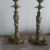 два барокови свещника-комплект, снимка 1 - Антикварни и старинни предмети - 39962878