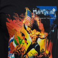 Нова мъжка тениска с дигитален печат на музикалната група MANOWAR - Warriors of the world, снимка 2 - Тениски - 28317032