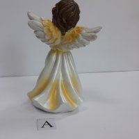 Ангел седефено бяло с жълто , модел А, снимка 7 - Статуетки - 37925563