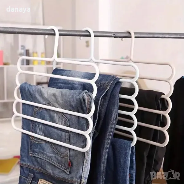 5368 Практична закачалка за панталони и поли на 5 нива, снимка 1