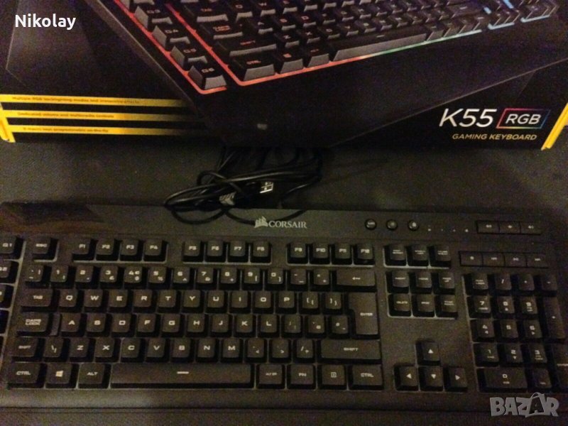 Продавам клавиатура CORSAIR K55 RGB с проблем, снимка 1