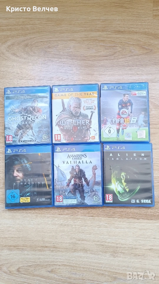 PS4 игри – Witcher 3 GOTY, Assassin’s Creed Valhalla, Fallout 4, FIFA, снимка 1