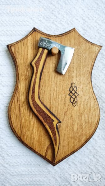 Мезеджийка брадвичка със стойка за стена - ръчна изработка, снимка 1