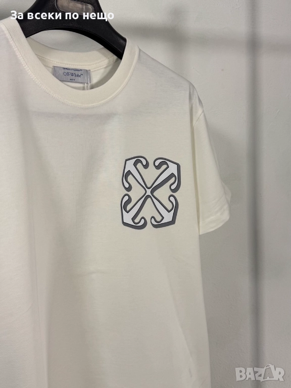 Off-White Мъжка Бяла Тениска👕Мъжка Блуза С Къс Ръкав В Бял Цвят V.B.6, снимка 1