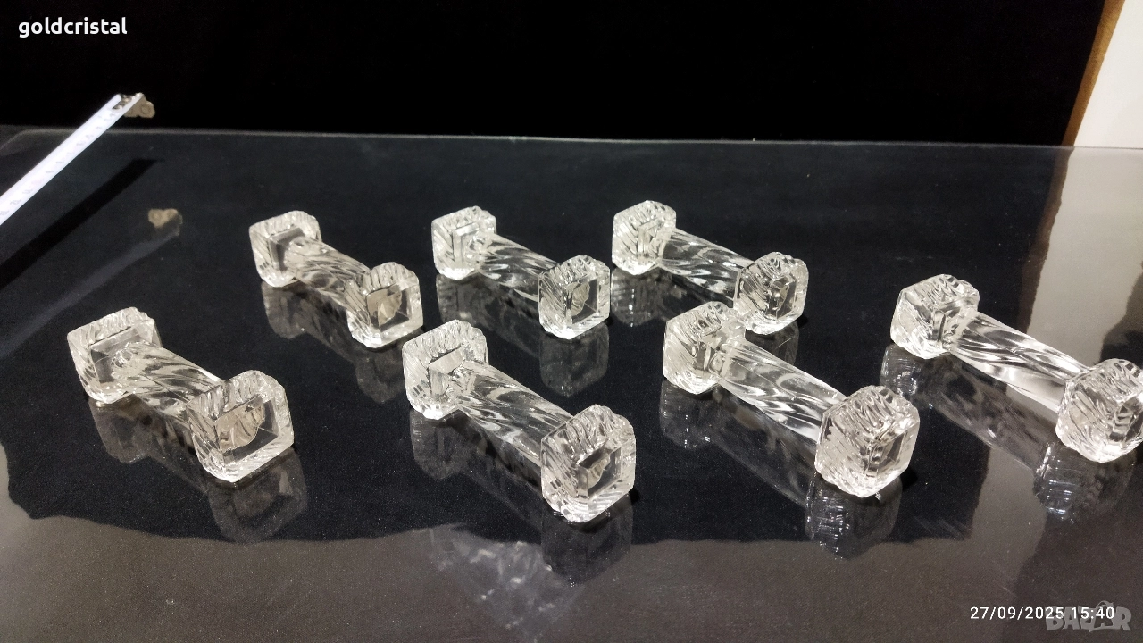 кристални поставки за прибори за маса, снимка 1