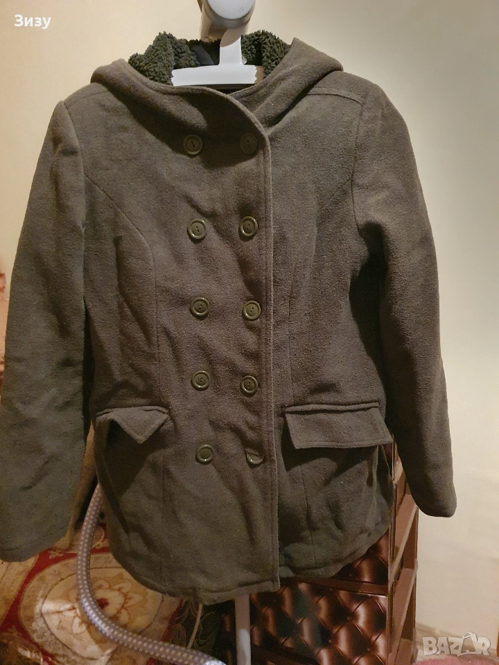 Зелено палто Л размер , снимка 1