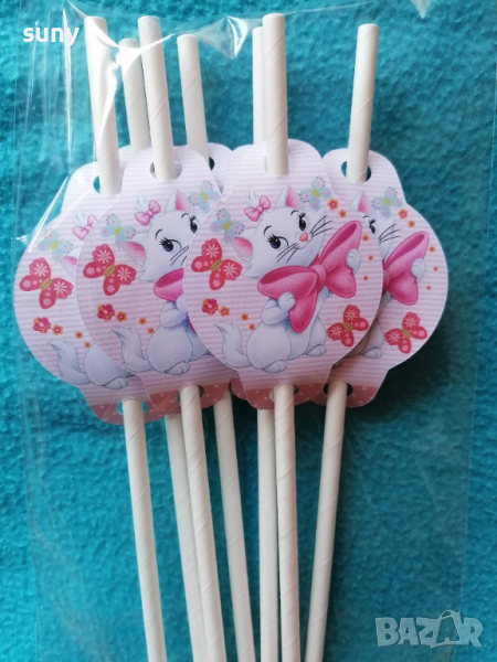 Парти еко сламки Котето Мари/ Аристокотки, снимка 1