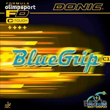 гума за тенис на маса Donic  BlueGrip C1 черна,червена мах  нова  BlueGrip C1 е новата гума на Немск, снимка 1