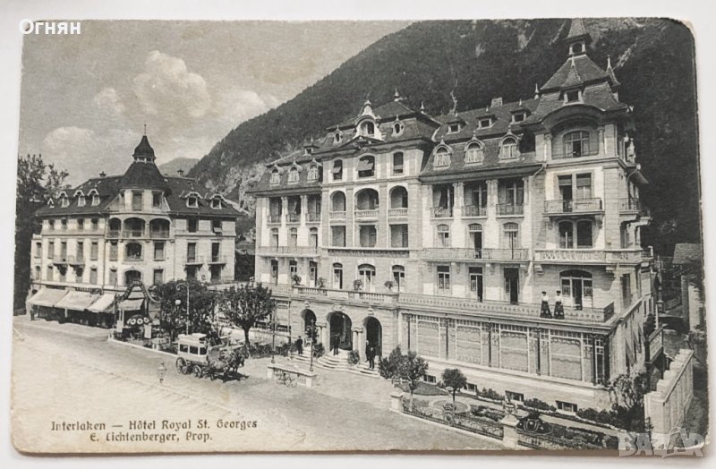 Стара черно-бяла картичка Женева 1909, снимка 1