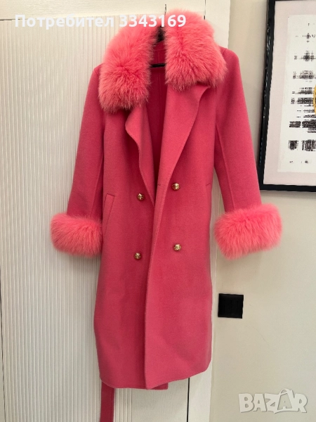 Розово пухкаво палто, снимка 1