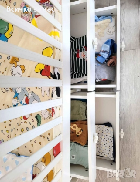 Кошара с 4 чекмедцета+ подарък шкаф повивалник, снимка 1