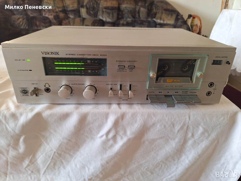 VISONIK HI FI VINTAGE STEREO CASSETTEN DECK.-8004., снимка 1
