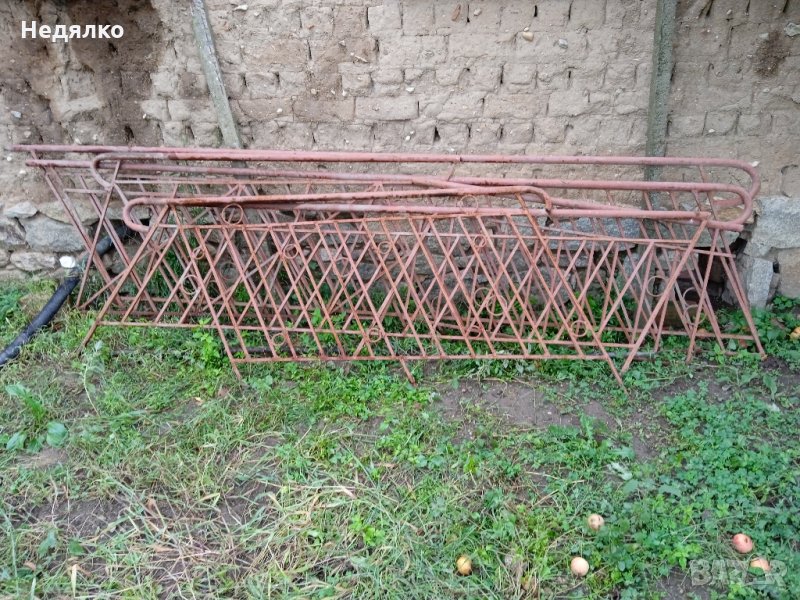 Интериорна ограда,истинско ковано желязо,стара изработка, снимка 1