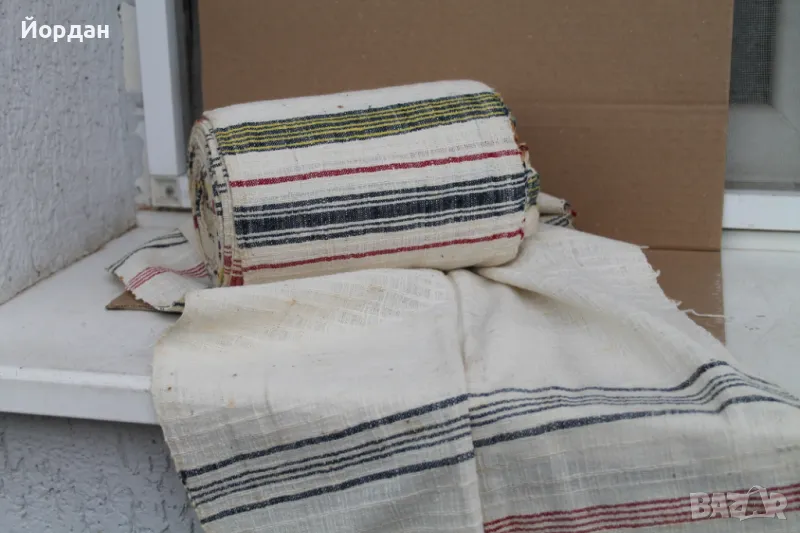 Ръчно тъкан ленен плат за кърпи, снимка 1
