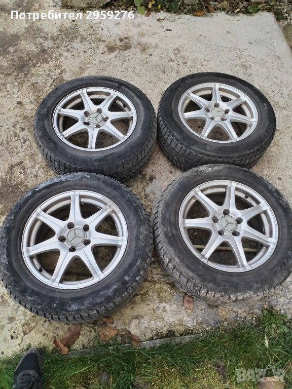 Гуми с джанти  за Мерцедес 215.60.16 ц., снимка 1