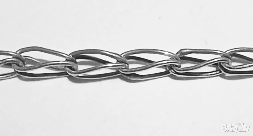 Сребърен синджир със специална плетка, снимка 1