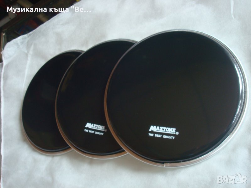 Кожи за рототоми 8 инча /черни/, снимка 1