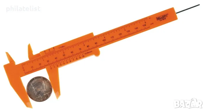 LINDNER - Пластмасов шублер за прецизно измерване на монети, снимка 1