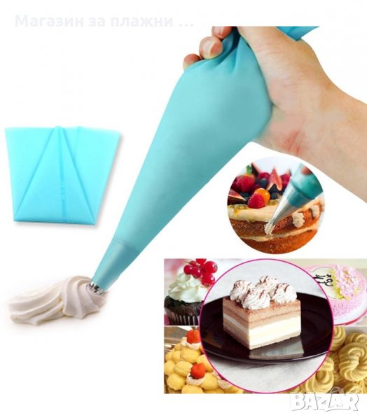 СИЛИКОНОВ ПОШ И 6 НАКРАЙНИКА ЗА ДЕКОРАЦИЯ - код 2076, снимка 1