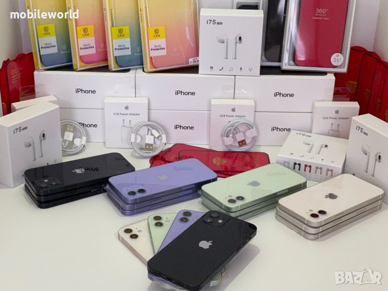 iPhone 12 256GB -НОВ с 12 месеца ГАРАНЦИЯ ЛИЗИНГ + 7 ПОДАРЪКА, снимка 1