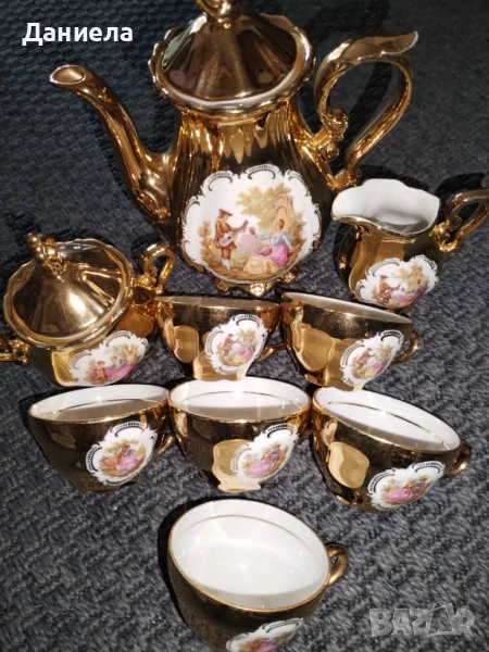 Златен сервиз с рисунки на Ромео и Жулиета , снимка 1