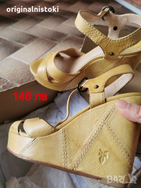 високи 13 см естествена кожа марка Fly сандали, снимка 1