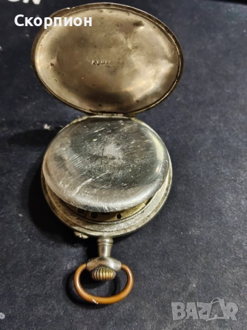 Швейцарски джобен часовник с посребрени капаци 1925г. - 10 РУБИНА, снимка 17 - Джобни - 49866321