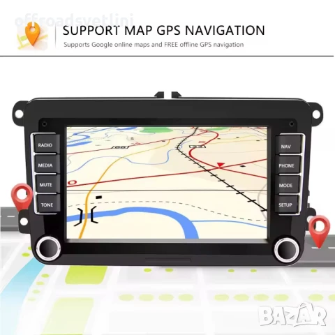 7 Инч Android Мултимедия с CarPlay за VW Golf 5 6 Polo Passat Touran, снимка 5 - Аксесоари и консумативи - 50994917