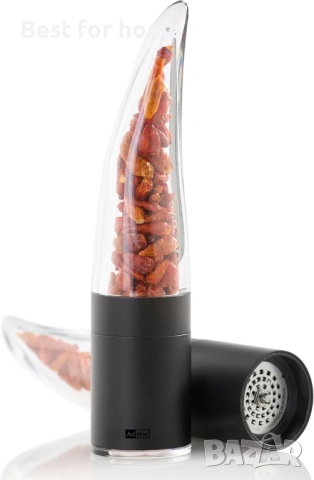 Резачка за чили Pepe с оригинален механизъм за рязане AdHoc, неръждаема стомана, черна/акрилна