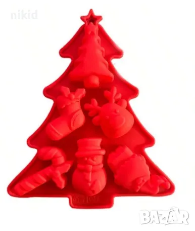 Елен джудже гном снежен човек елха бастун коледни коледен силиконов молд форма фондан шоколад гипс , снимка 2 - Форми - 47522113