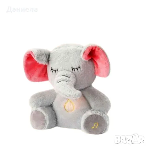 Дишащо слонче – Светеща, дишаща и музикална плюшена играчка за успокояване и релакс, снимка 3 - Плюшени играчки - 48917060